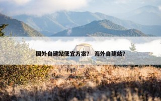 国外自建站便宜方案？ 海外自建站？