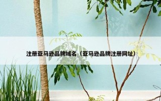 注册亚马逊品牌域名（亚马逊品牌注册网址）