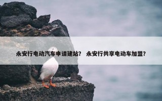 永安行电动汽车申请建站？ 永安行共享电动车加盟？