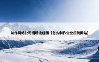 制作网站公司招聘流程图（怎么制作企业招聘网站）