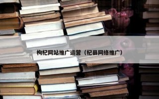 枸杞网站推广运营（杞县网络推广）