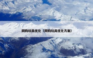 网购玩具优化（网购玩具优化方案）