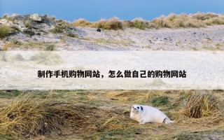 制作手机购物网站，怎么做自己的购物网站