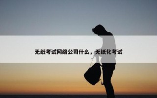无纸考试网络公司什么，无纸化考试