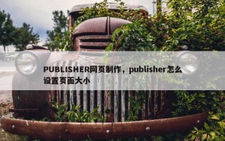 PUBLISHER网页制作，publisher怎么设置页面大小