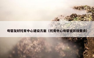 母婴友好托育中心建设方案（托育中心母婴室环境要求）