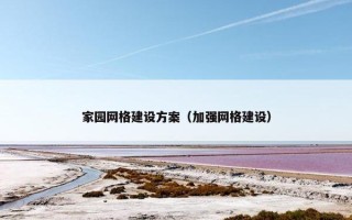 家园网格建设方案（加强网格建设）
