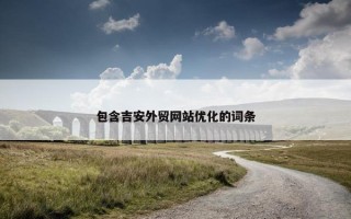 包含吉安外贸网站优化的词条