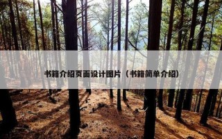 书籍介绍页面设计图片（书籍简单介绍）