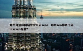 郑州自适应网站专业乐云seo？ 郑州seo排名十年乐云seo品牌？