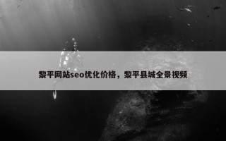 黎平网站seo优化价格，黎平县城全景视频