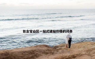 包含宝山区一站式建站价格的词条