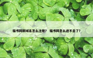 福书网新域名怎么注册？ 福书网怎么进不去了？