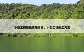 小型工程建设实施方案，小型工程施工方案