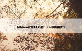 网站seo就推14火星？ seo网站推广？