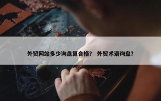 外贸网站多少询盘算合格？ 外贸术语询盘？