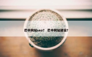 巴中网站seo？ 巴中网站建设？