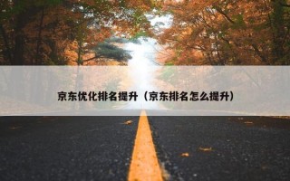京东优化排名提升（京东排名怎么提升）