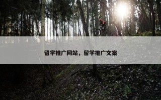 留学推广网站，留学推广文案