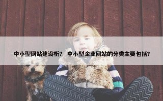 中小型网站建设析？ 中小型企业网站的分类主要包括？