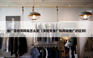 推广落地页网站怎么查（落地页推广和网站推广的区别）
