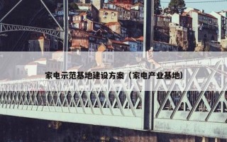 家电示范基地建设方案（家电产业基地）
