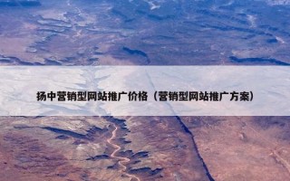 扬中营销型网站推广价格（营销型网站推广方案）