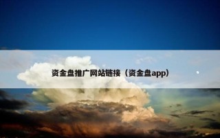 资金盘推广网站链接（资金盘app）