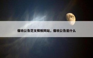 催收公告范文模板网站，催收公告是什么