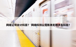 网络公司会计科目？ 网络科技公司账务处理涉及科目？