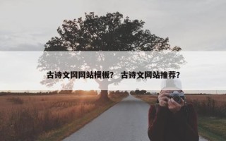 古诗文网网站模板？ 古诗文网站推荐？