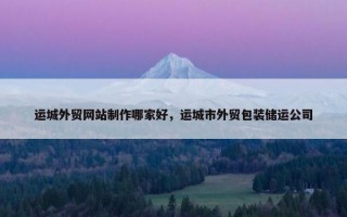 运城外贸网站制作哪家好，运城市外贸包装储运公司