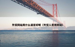外贸网站用什么语言好呢（外贸人常用网站）