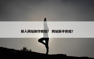 新人网站制作教程？ 网站新手教程？