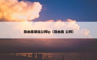 路由器建站公网ip（路由器 公网）
