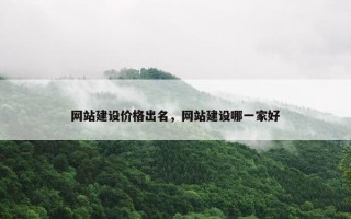 网站建设价格出名，网站建设哪一家好