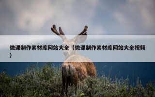 微课制作素材库网站大全（微课制作素材库网站大全视频）