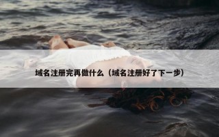 域名注册完再做什么（域名注册好了下一步）
