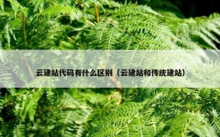 云建站代码有什么区别（云建站和传统建站）