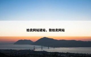 拍卖网站建站，做拍卖网站