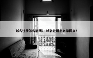 域名注册怎么撤回？ 域名注册怎么撤回来？