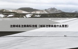 注册域名注册商标流程（域名注册商是什么意思）