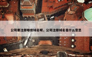 公司要注册哪些域名呢，公司注册域名是什么意思