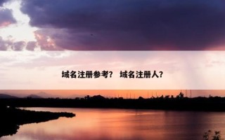域名注册参考？ 域名注册人？
