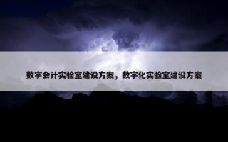 数字会计实验室建设方案，数字化实验室建设方案