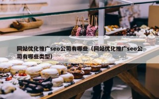 网站优化推广seo公司有哪些（网站优化推广seo公司有哪些类型）