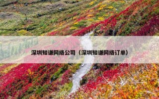 深圳知谦网络公司（深圳知谦网络订单）