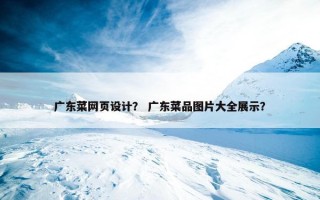 广东菜网页设计？ 广东菜品图片大全展示？