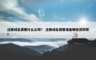 注册域名需要什么公司？ 注册域名需要准备哪些资料呢？