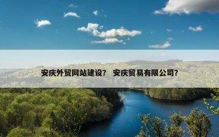 安庆外贸网站建设？ 安庆贸易有限公司？